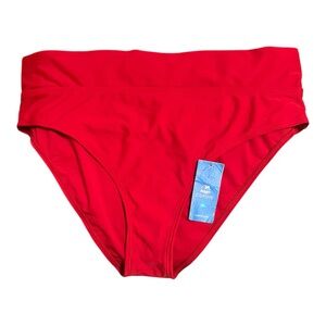 Cupshe High Waisted Red Bikini Bottom XL